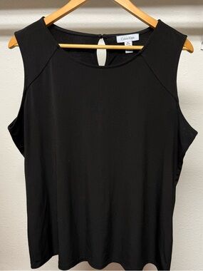 Calvin Klein Black Sleeveless Crewneck Tank